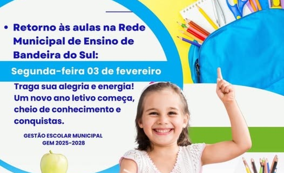 Retorno ás aulas na Rede Municipal de Ensino de Bandeira do Sul