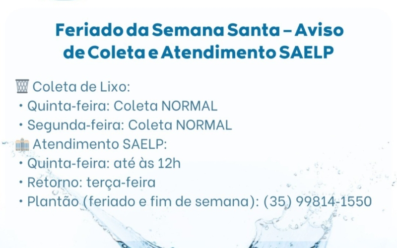 Aviso de Coleta e Atendimento SAELP