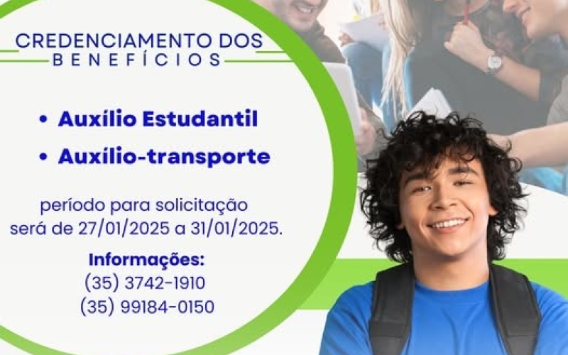 Inscrições para Auxílio Estudantil e Auxílio Transporte